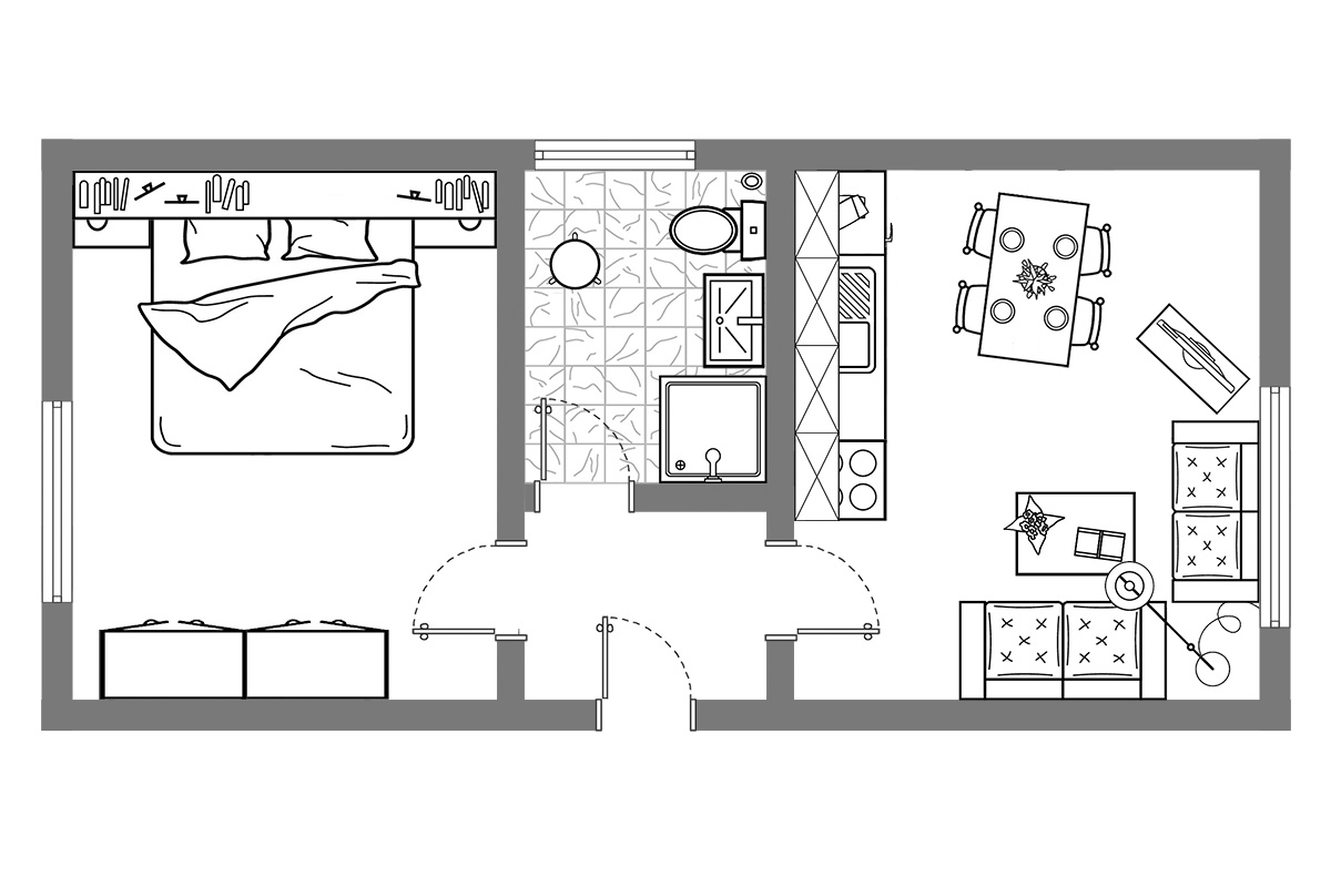 Einblick in Ferienwohnung 2